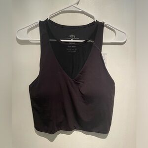 Klassy Network Crop Mesh High Neck Brami Top